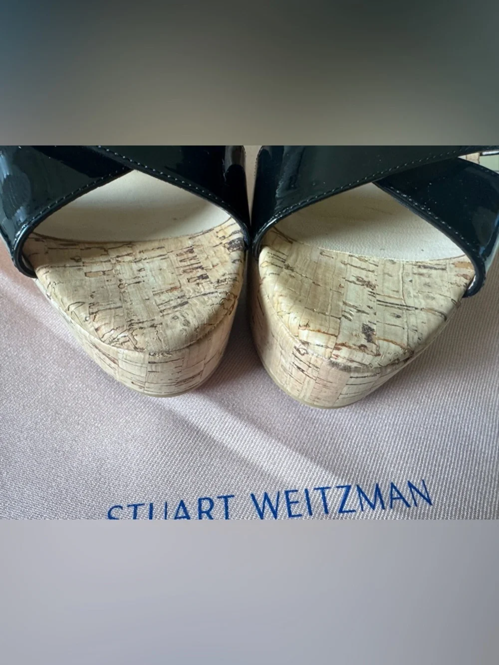 Stuart Weitzman Dayna Black Patent Slingback Sandals-US 7B or 37.5 EU - Picture 6 of 8